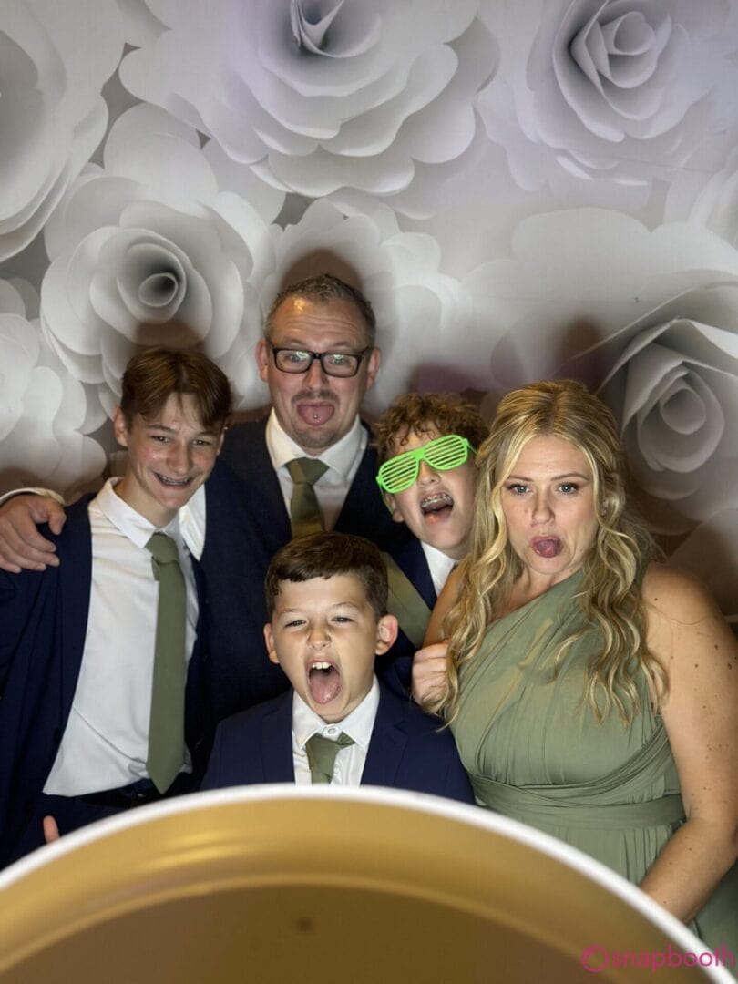 Photo booth hire Watlington - wedding guests enjoying premium photo booth experience