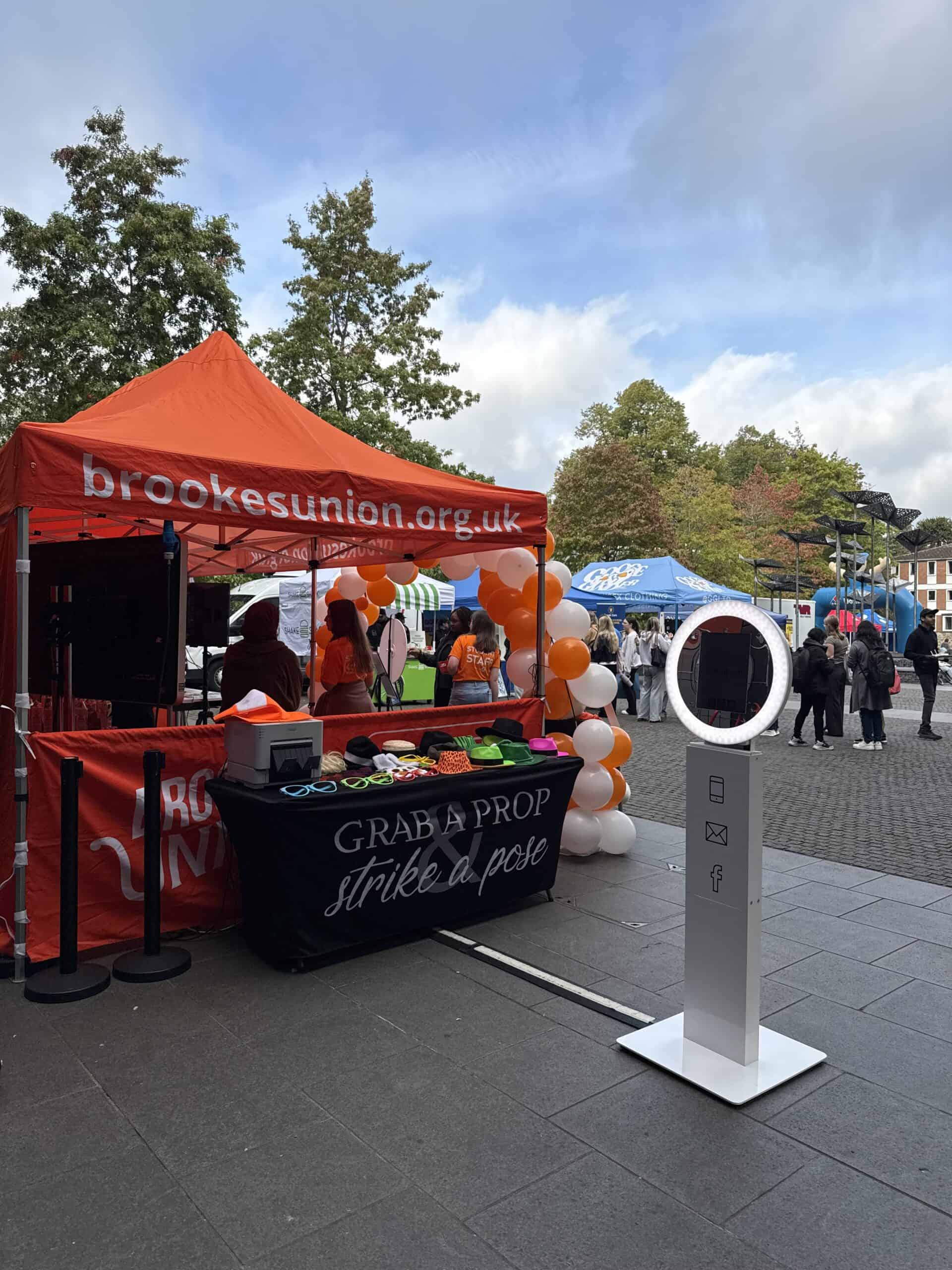 Brookes Union Selfie Pod setup