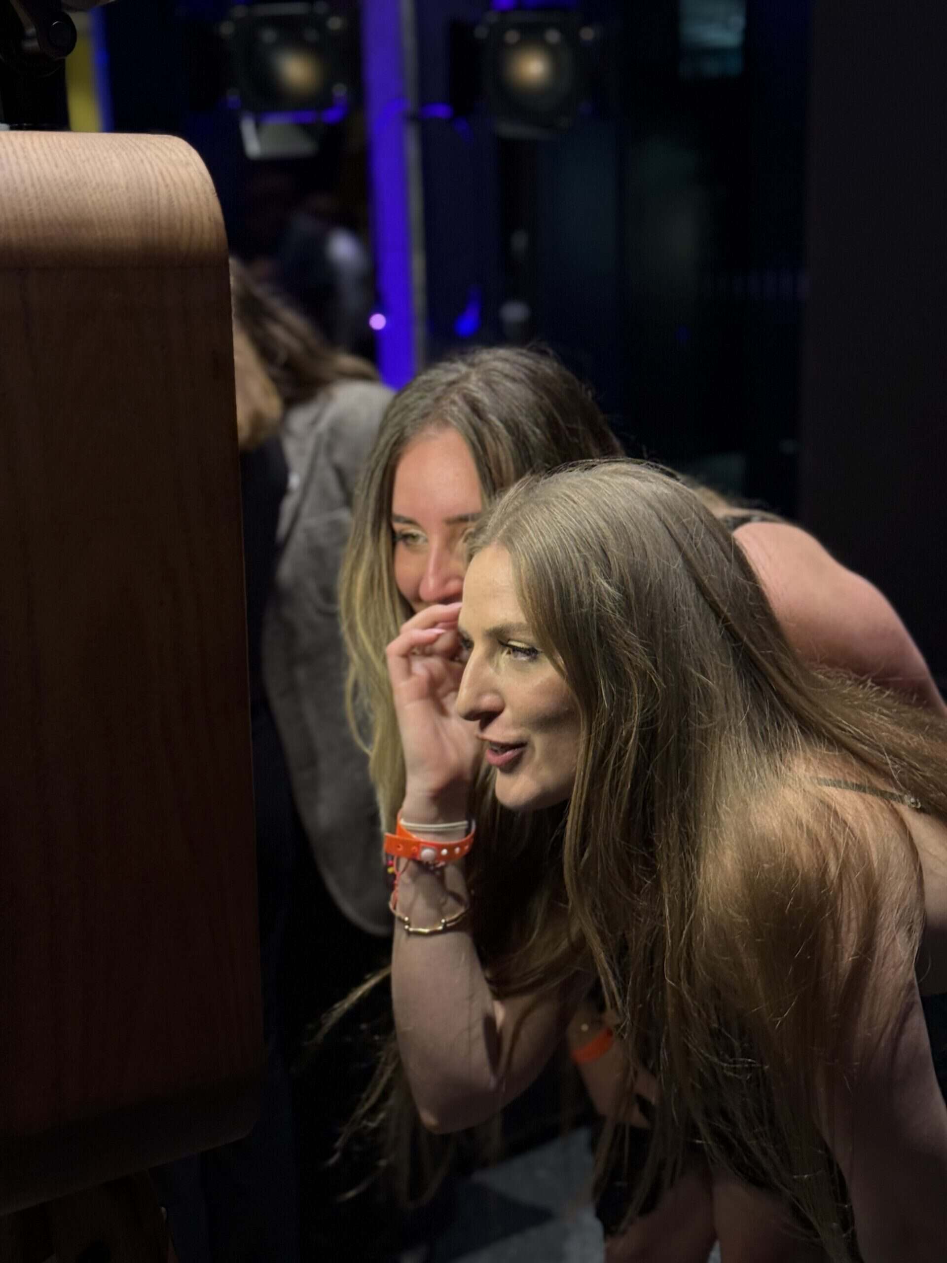 Wooden photo booth setup at a Buckinghamshire venue