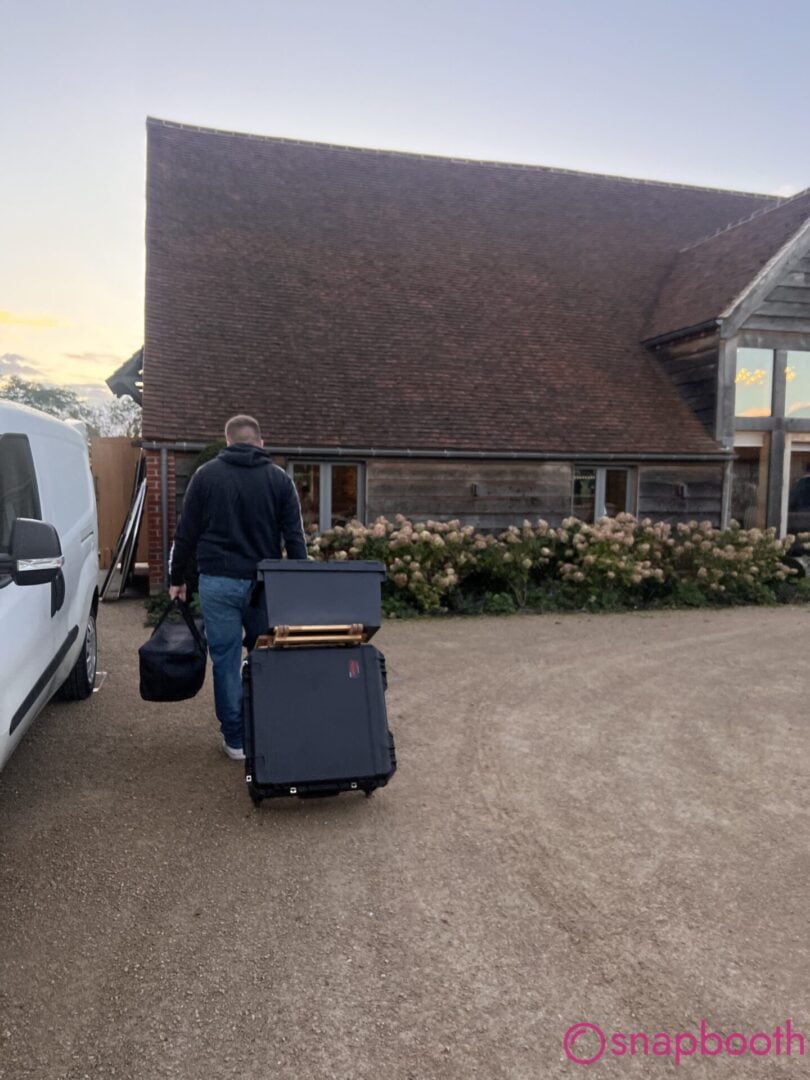 Wedding couple photo booth portrait Nicole and Nick