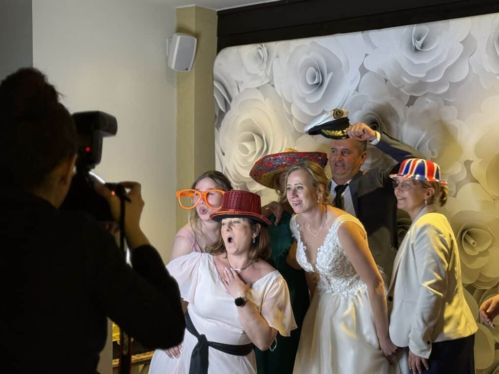 Wedding photo booth hire at a riverside Berkshire venue