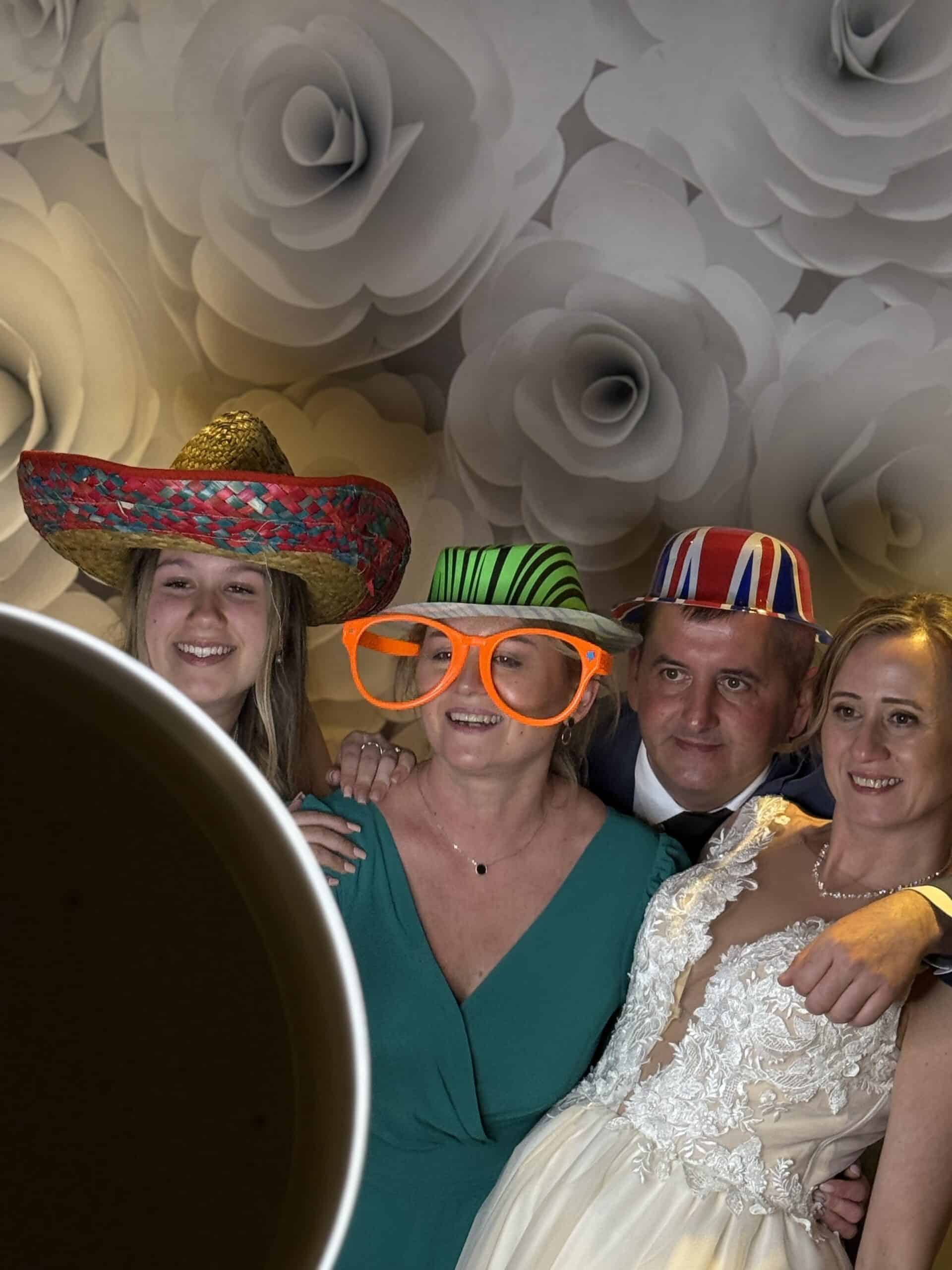Selfie Pod at a voco Oxford wedding in Berkshire