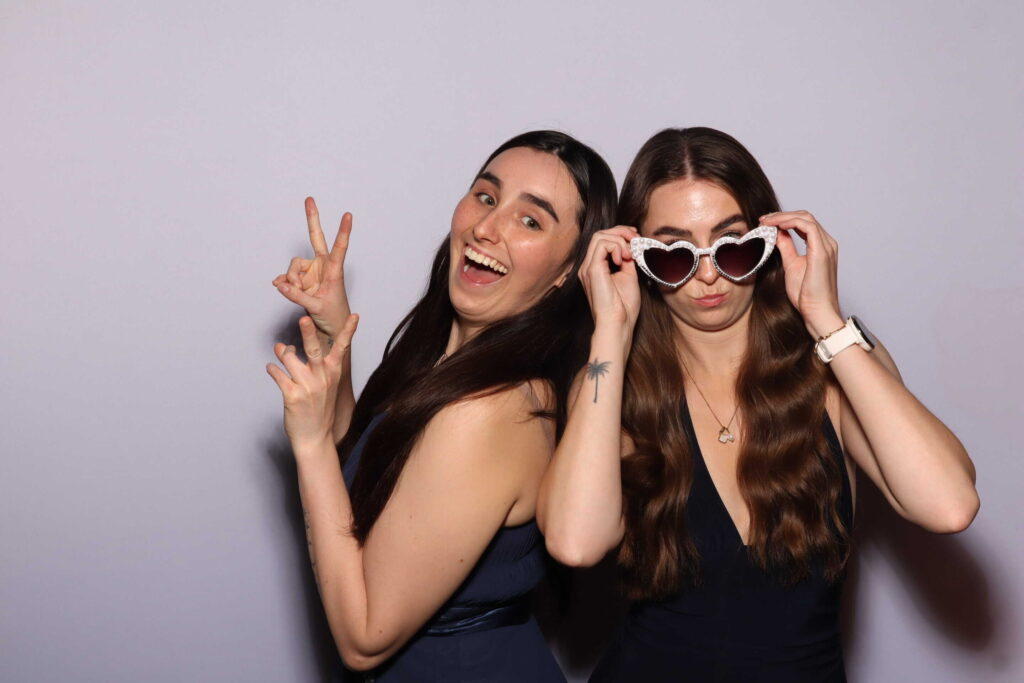 Photo booth hire Sawbridgeworth - wedding guests enjoying premium photo booth experience