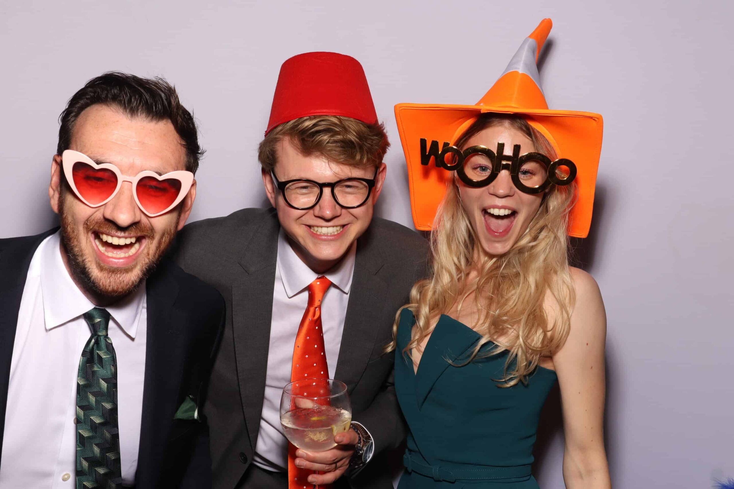 Photo booth hire Stevenage - guests having fun at celebration