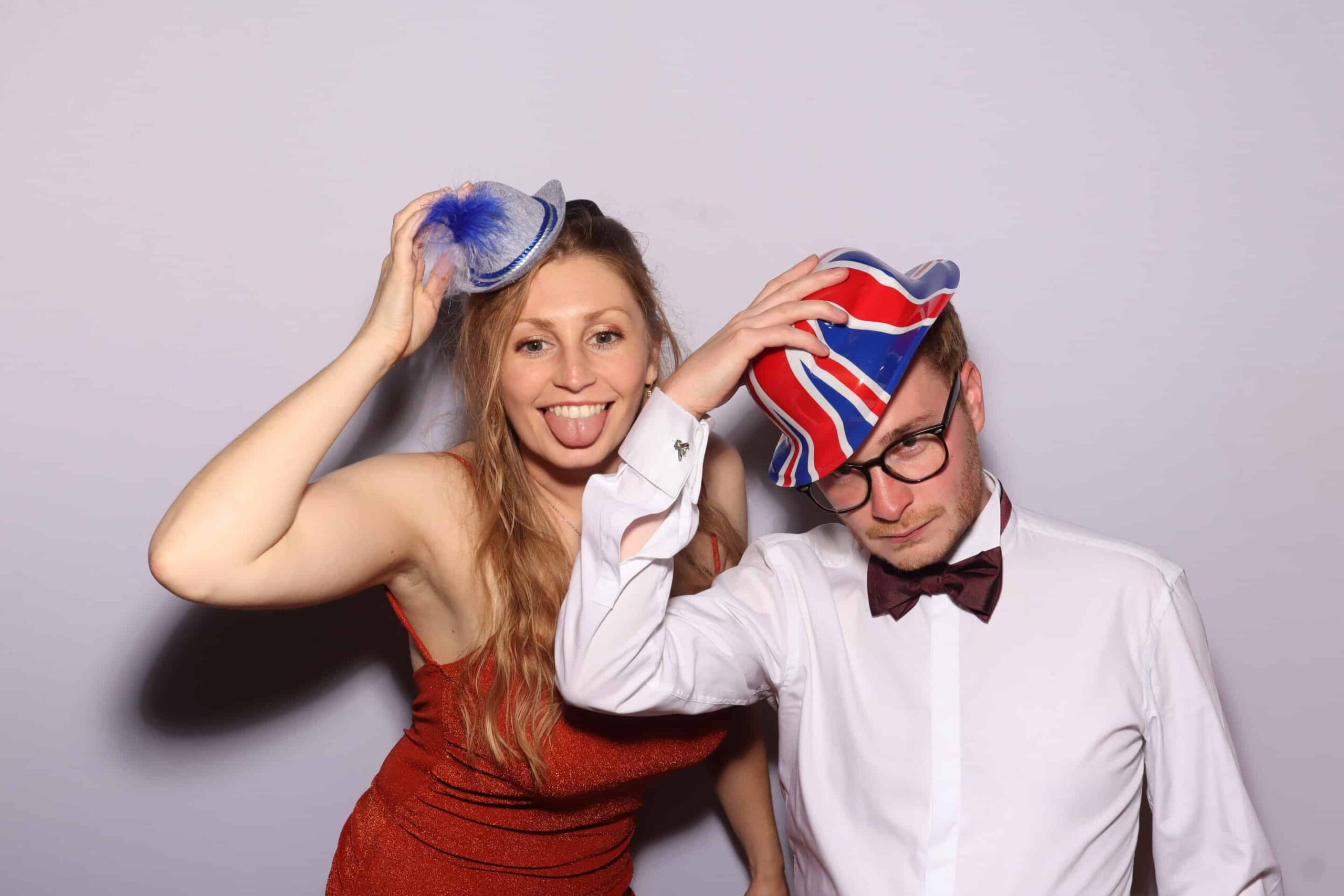 Photo booth hire Potters Bar - guests having fun at celebration