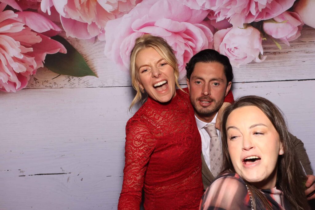 Photo booth hire Taplow - friends celebrating at event photo booth
